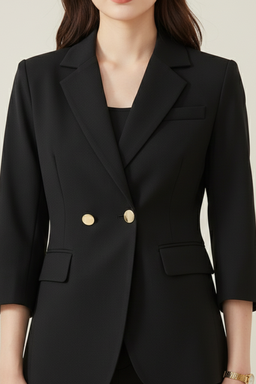 Elegant Women's Suits – Double-Breasted Blazer & Flare Trouser Set
