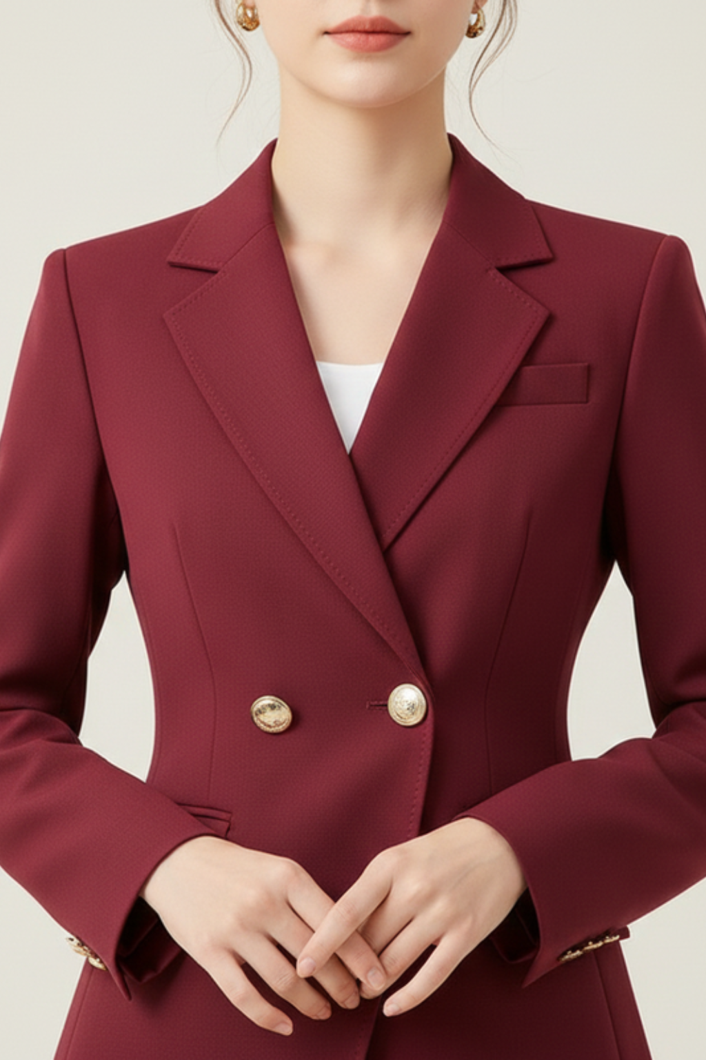 Elegant Women's Suits – Double-Breasted Blazer & Flare Trouser Set