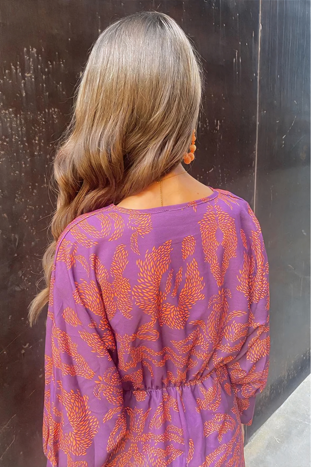 Boho Luxe Wrap Maxi Dress – Relaxed Fit with Statement Print
