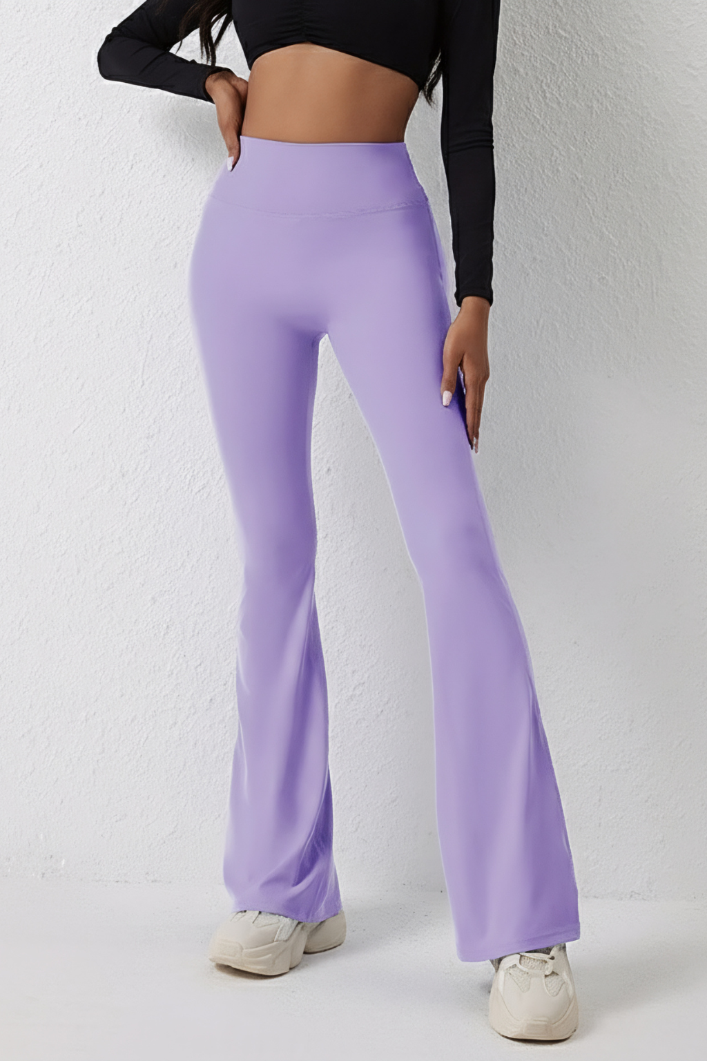Sculpting High-Waist Flared Pants – Curve-Enhancing Fit & Stretch Comfort