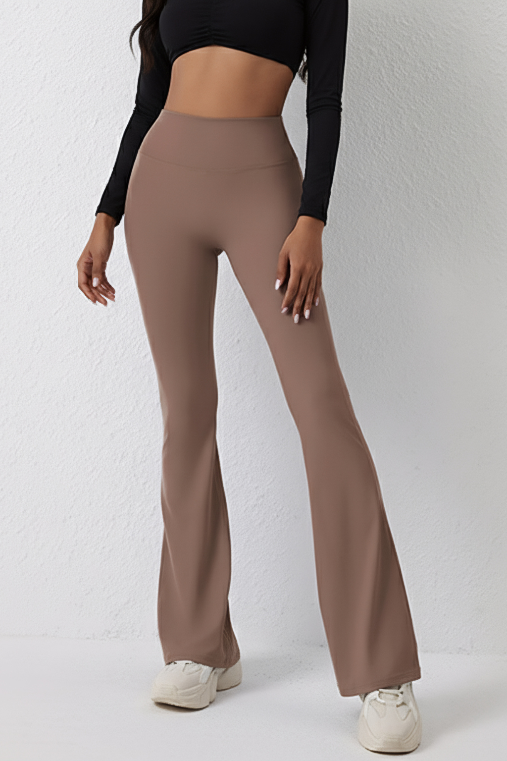 Sculpting High-Waist Flared Pants – Curve-Enhancing Fit & Stretch Comfort