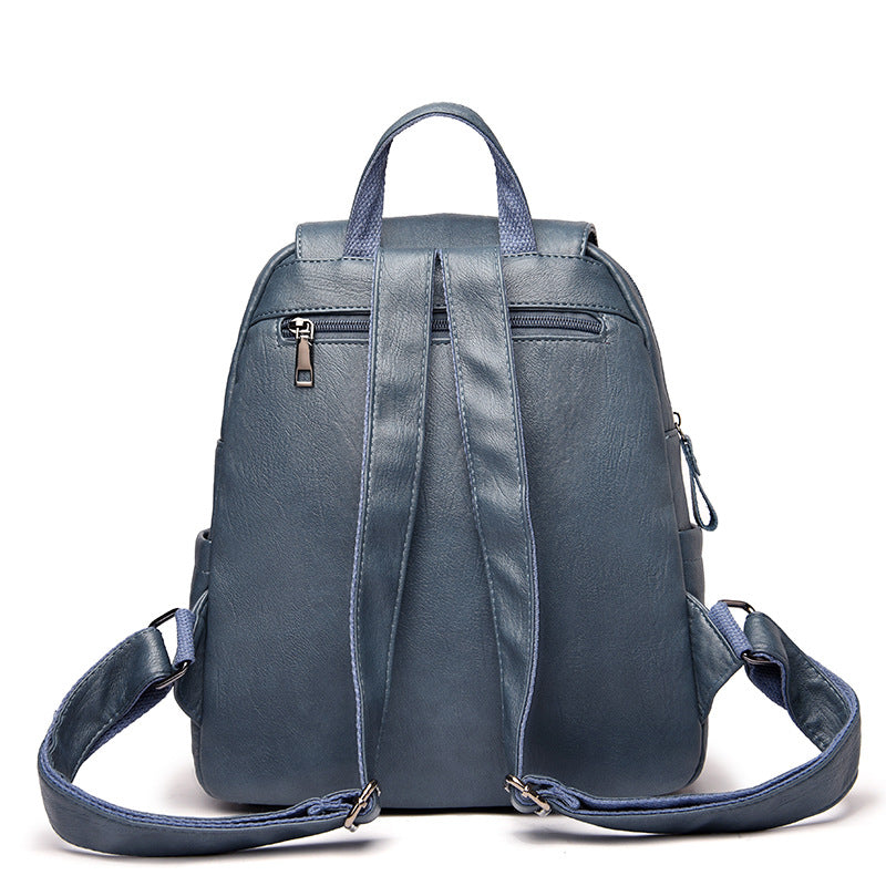 Soft Leather Vintage Backpack – Classic & Functional Everyday Design