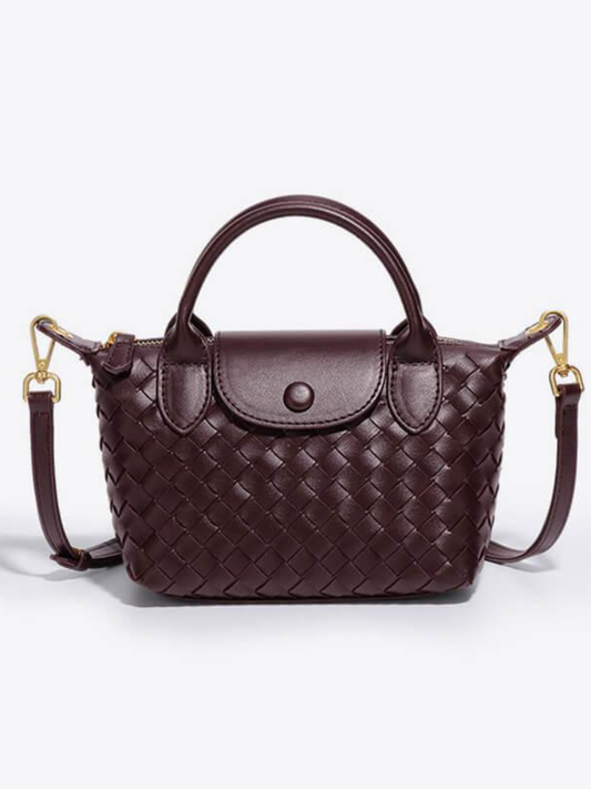 Woven Mini Crossbody Bag – Compact & Sophisticated