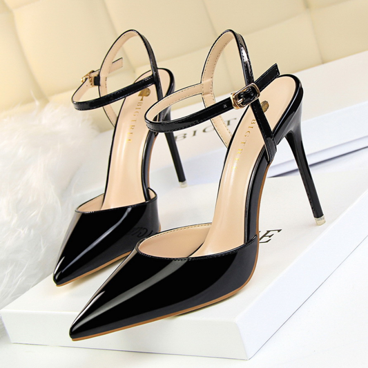 Classic Stiletto Heels – Pointed Toe & Ankle Strap
