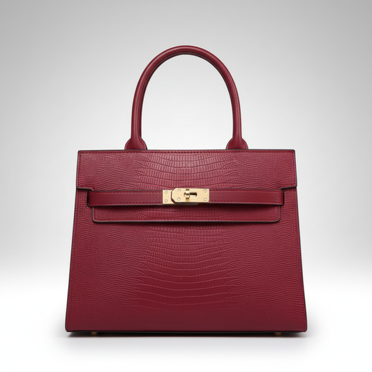 Structured Leather Handbag – Sophisticated & Versatile Tote for Work or Events