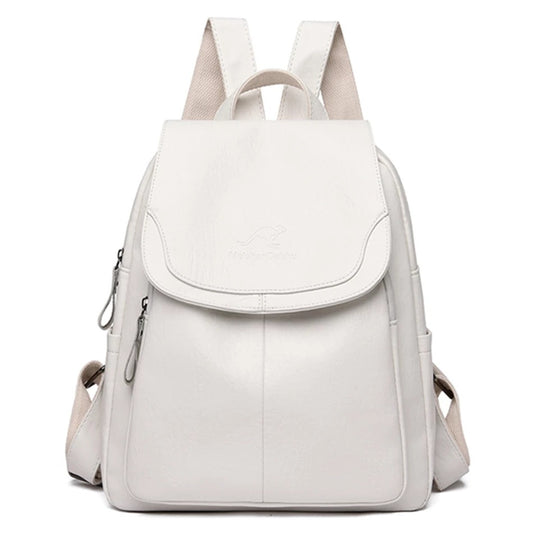Soft Leather Vintage Backpack – Classic & Functional Everyday Design
