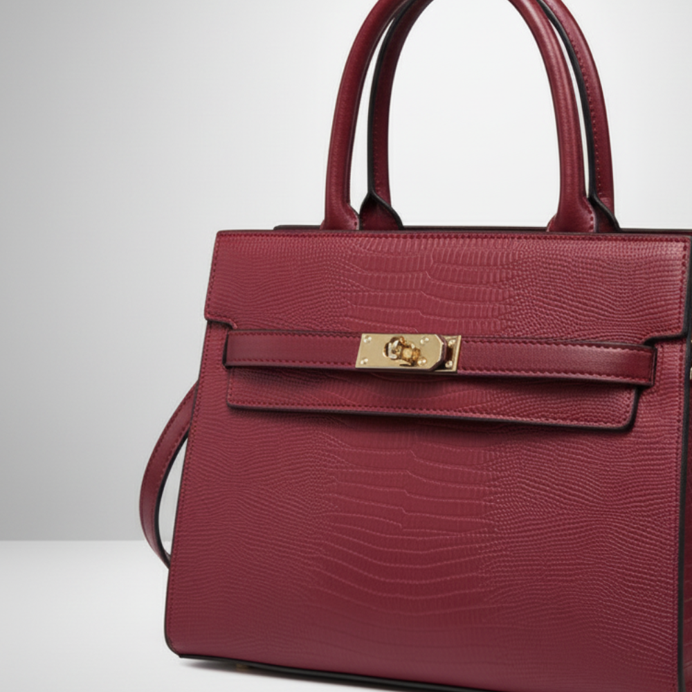 Structured Leather Handbag – Sophisticated & Versatile Tote for Work or Events