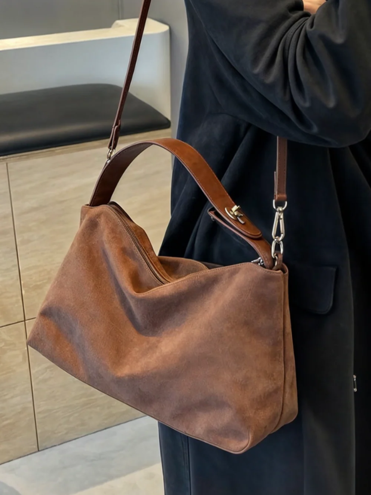 Vintage Suede Shoulder Bag – Soft, Stylish & Everyday Ready