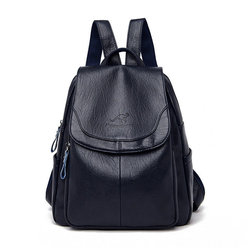 Soft Leather Vintage Backpack – Classic & Functional Everyday Design