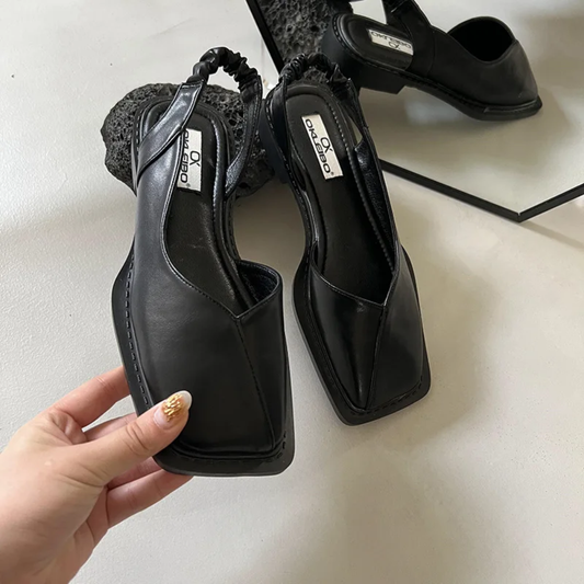 Slingback Sandals – Square Toe Design with Cushioned Insole
