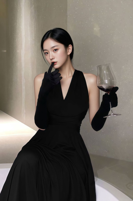 Halter Multi-Way Maxi Dress – Versatile Wrap Silhouette & Elegant Evening Flow