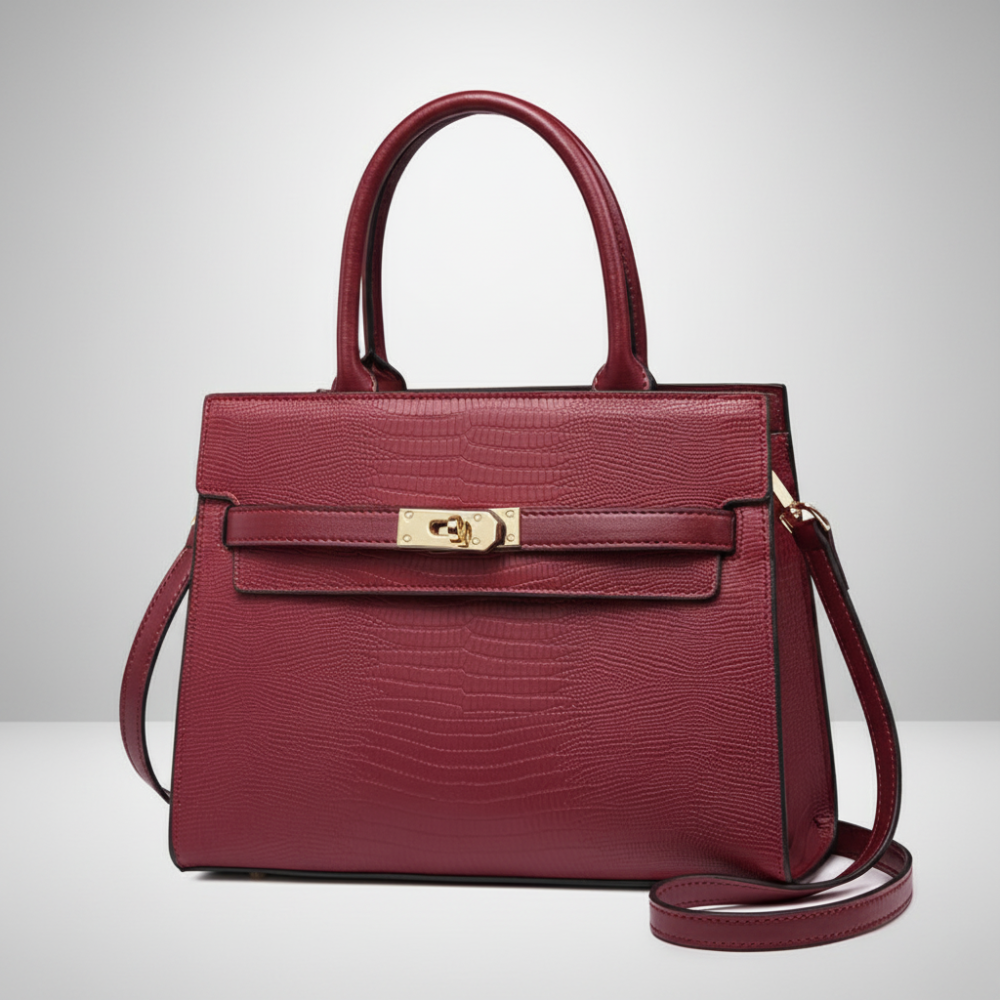 Structured Leather Handbag – Sophisticated & Versatile Tote for Work or Events