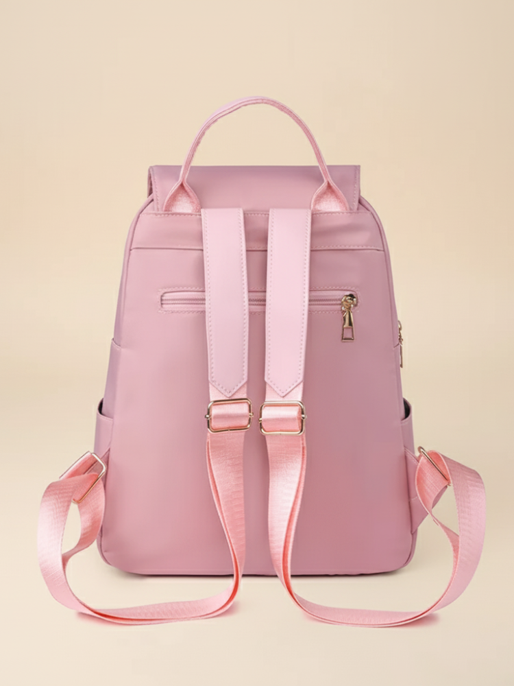 Chic Quilted Purse Backpack – Korean-Inspired Women’s Bag with Pearl Flower Accent