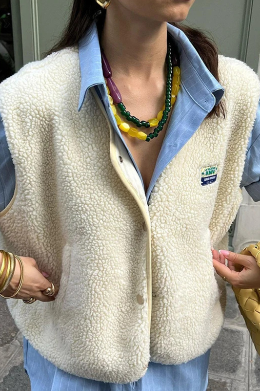 Stylish Textured Gilet – Casual Oversized Streetwear Layer