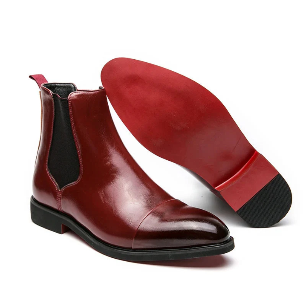 Women’s Chelsea Ankle Boots – Polished Pointed-Toe Design with Elastic Side Panels