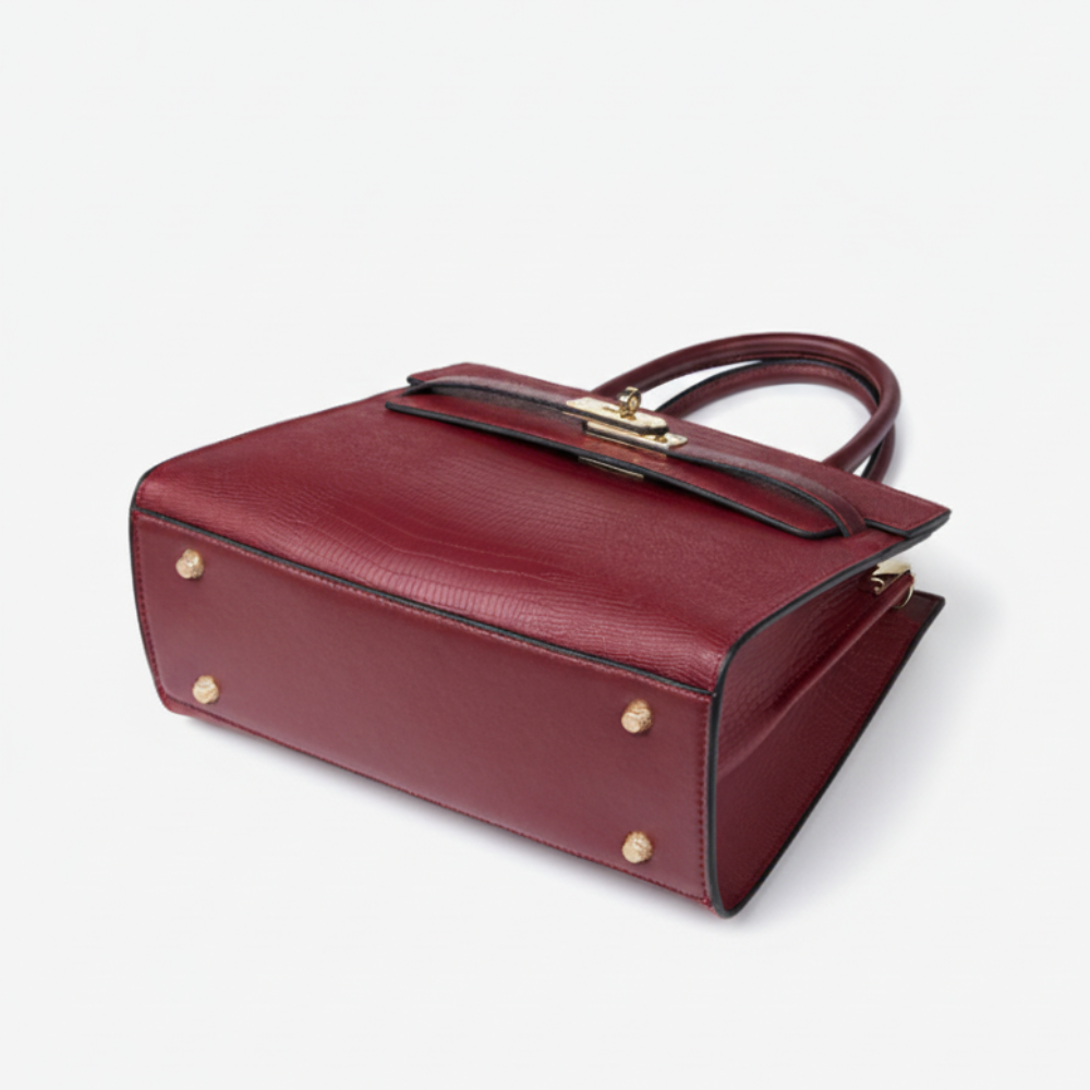 Structured Leather Handbag – Sophisticated & Versatile Tote for Work or Events