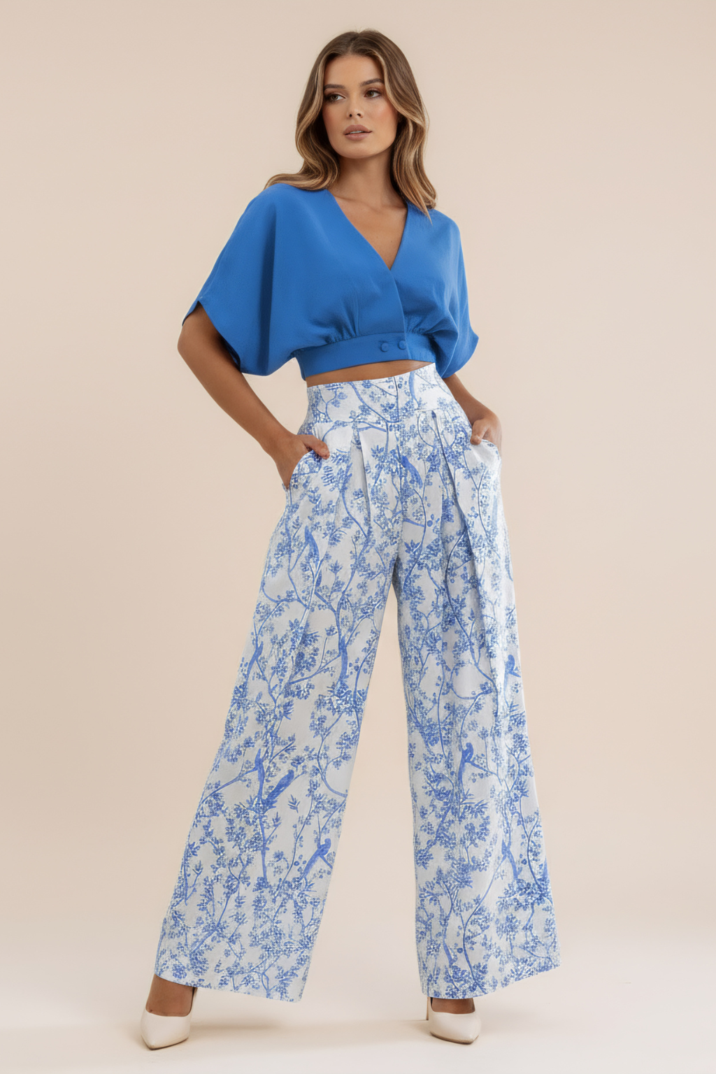 Chic Floral Two-Piece Set – Flowy Silhouette & Effortless Poise
