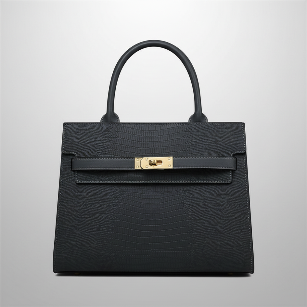 Structured Leather Handbag – Sophisticated & Versatile Tote for Work or Events