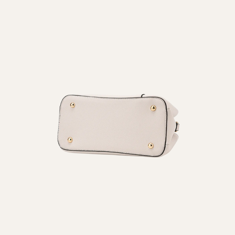Women's Top Handle Shoulder Bag – Structured Silhouette & Gold Leaf Charm