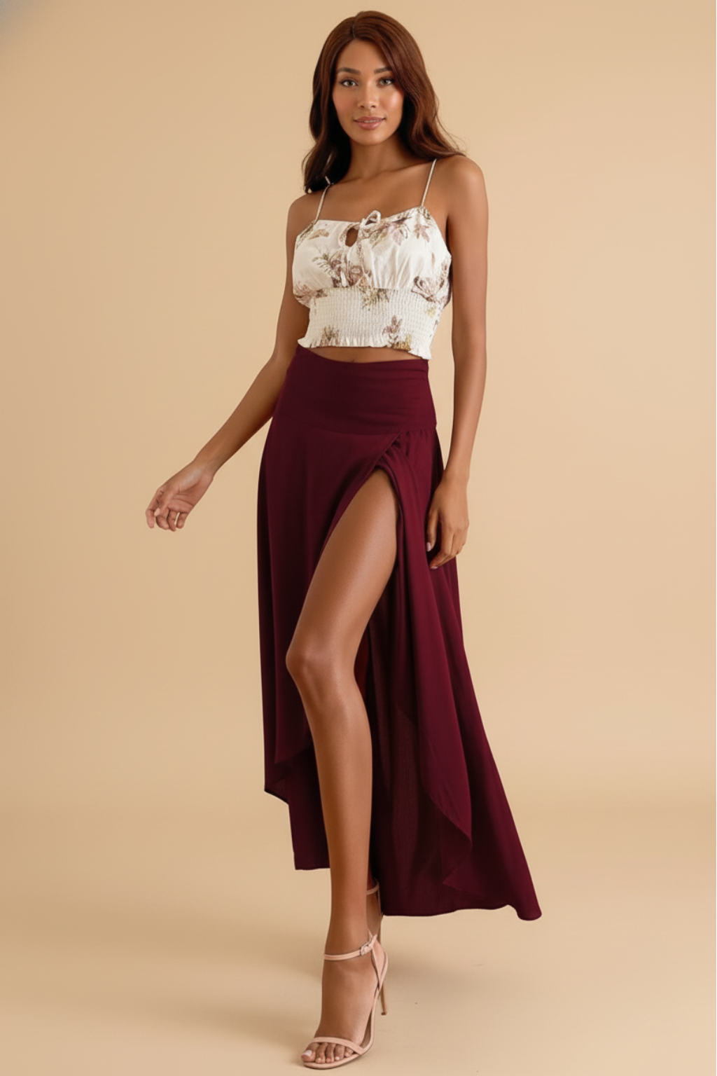 Graceful Wrap A-Line Maxi Skirt – Effortless Flow & Feminine Silhouette
