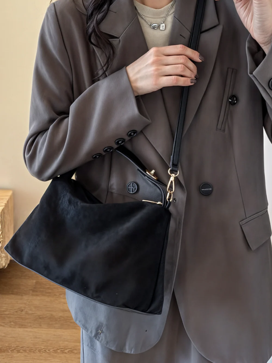 Vintage Suede Shoulder Bag – Soft, Stylish & Everyday Ready