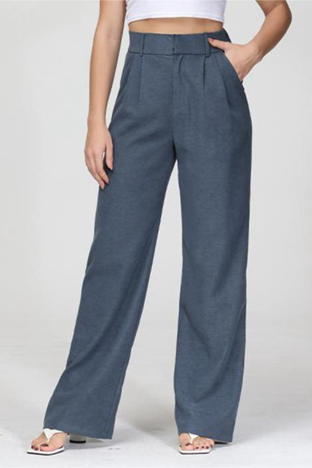 Tailored High-Waist Wide-Leg Trousers – Refined Cut & Effortless Flow