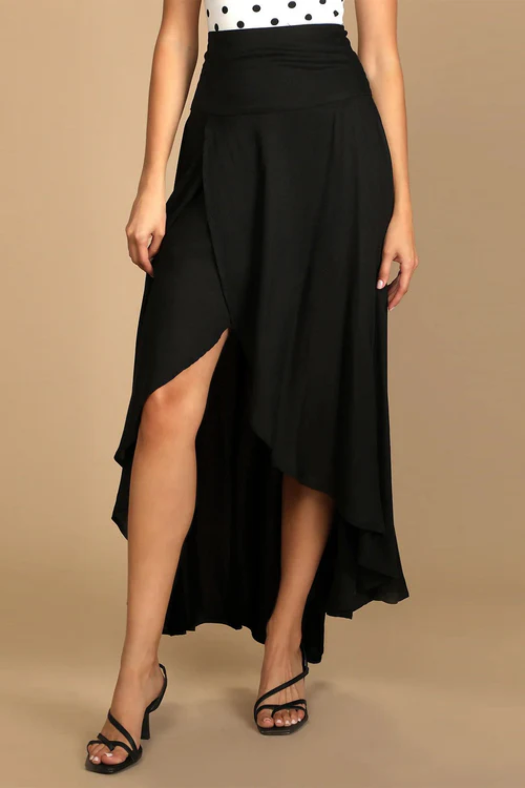 Graceful Wrap A-Line Maxi Skirt – Effortless Flow & Feminine Silhouette