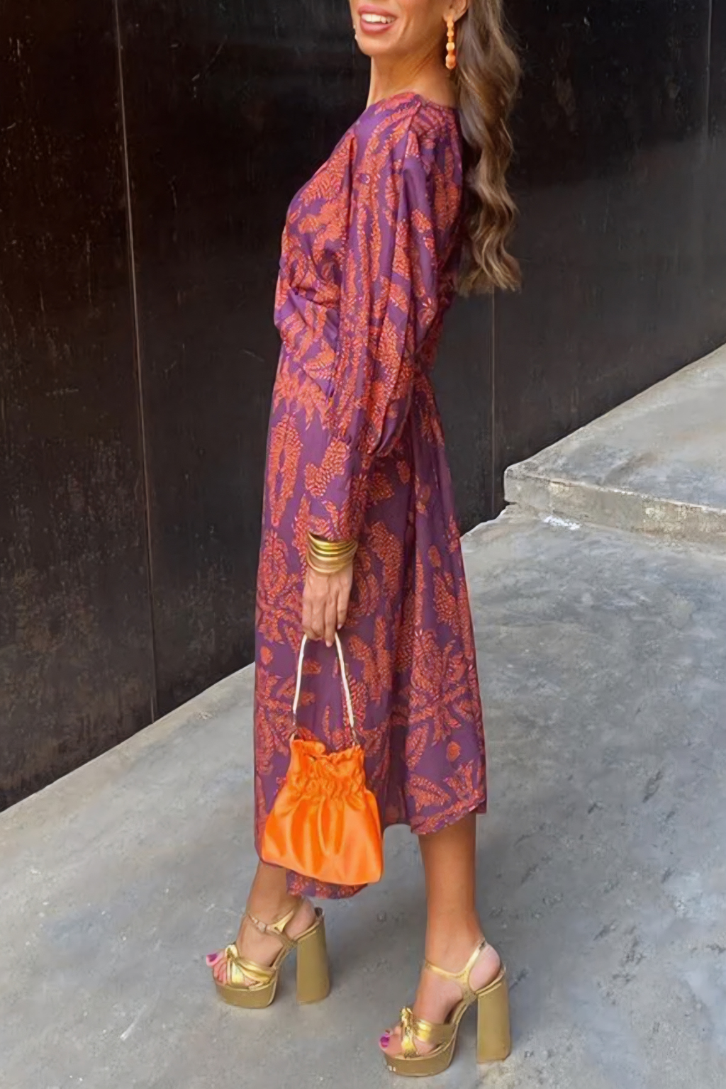 Boho Luxe Wrap Maxi Dress – Relaxed Fit with Statement Print