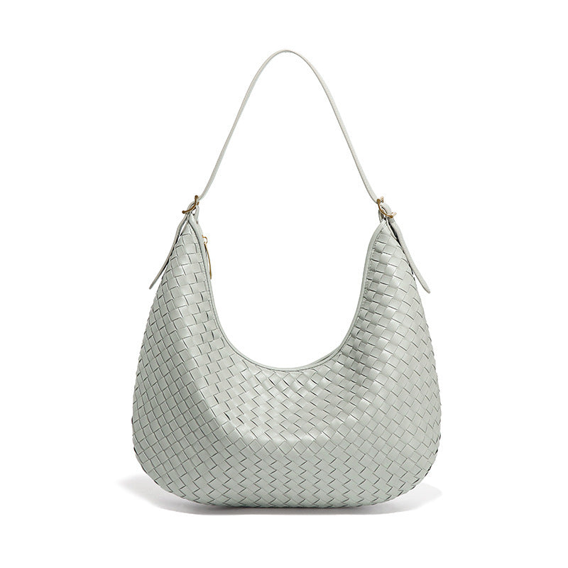 Woven Leather Shoulder Bag – Elegant & Versatile for Everyday