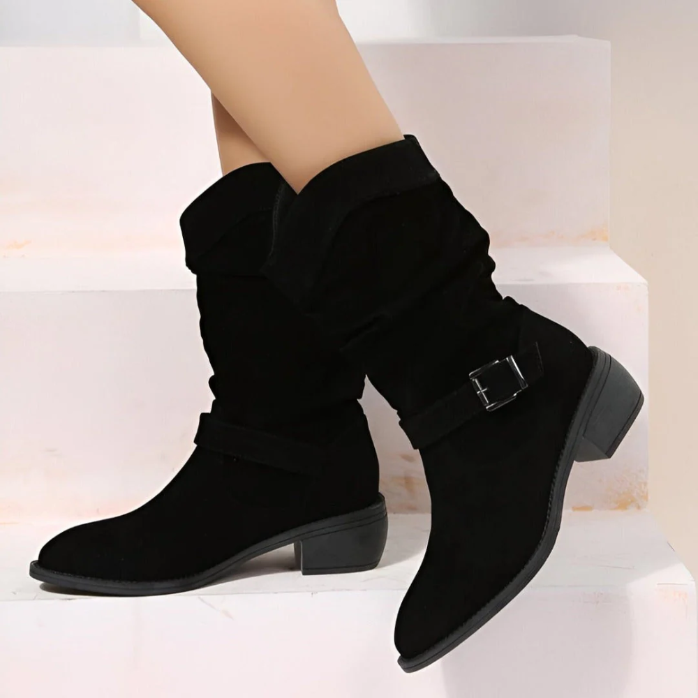 Casual Slouch Ankle Boots – Soft Footbed and Side Zip Design